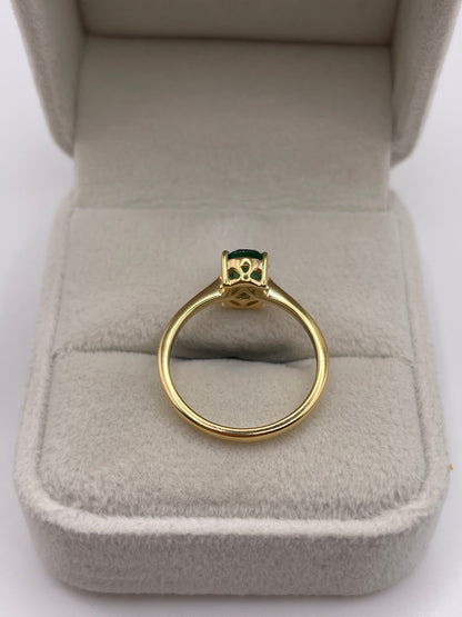 18ct gold emerald ring