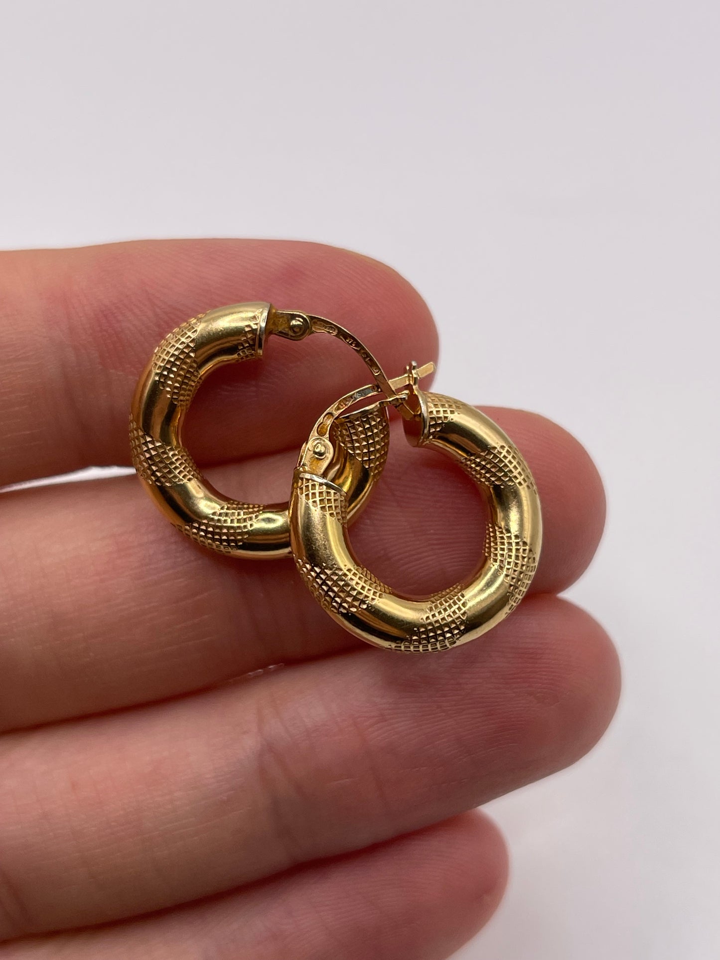 9ct gold creole earrings