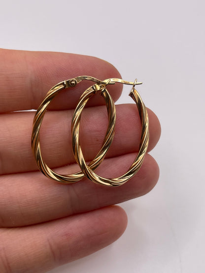 9ct gold Creole earrings