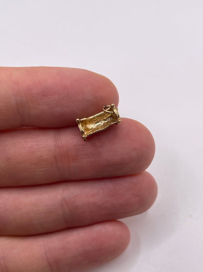9ct gold cot charm