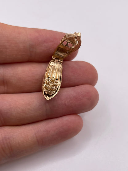 9ct gold boat charm