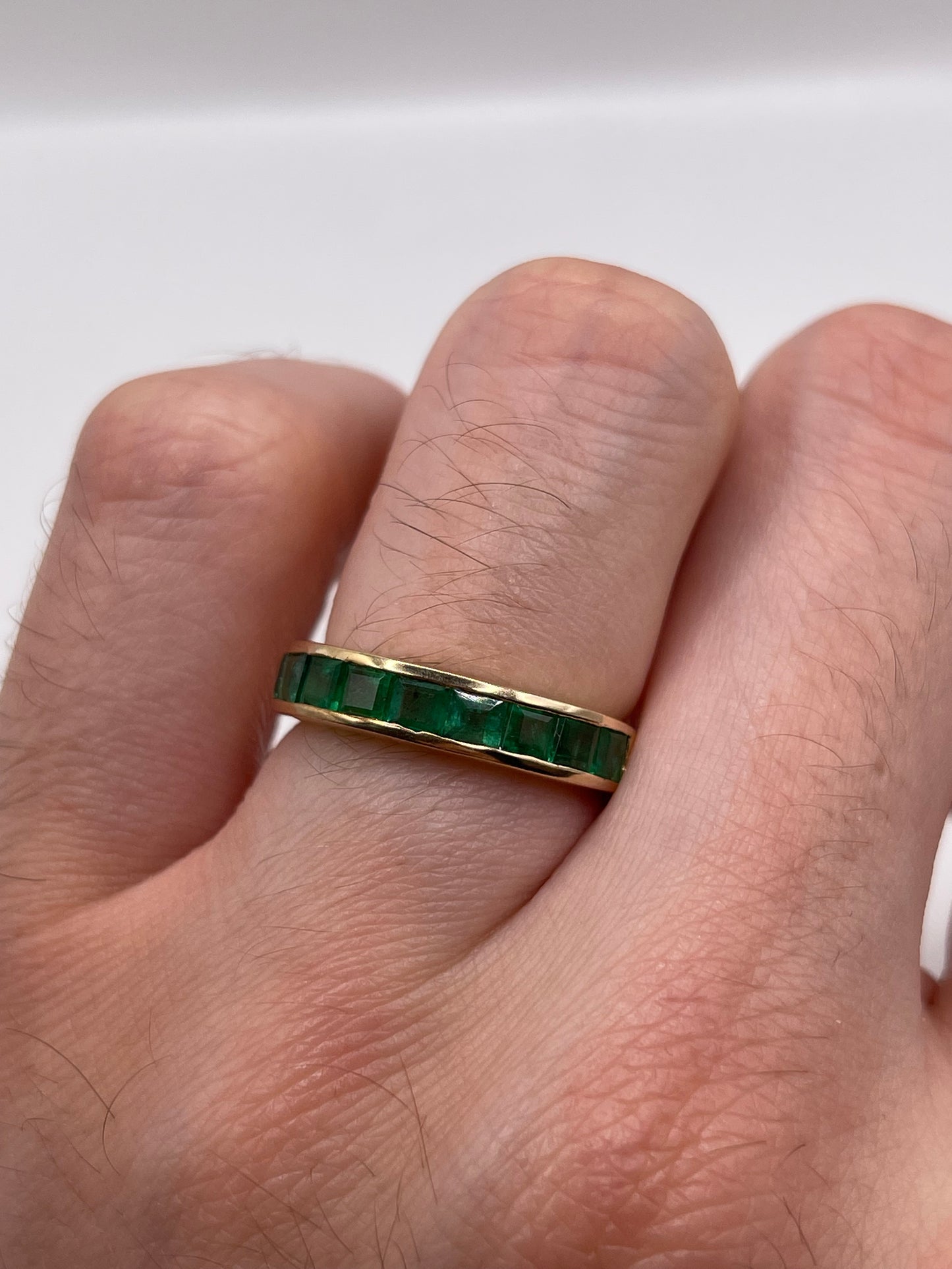 9ct gold emerald ring