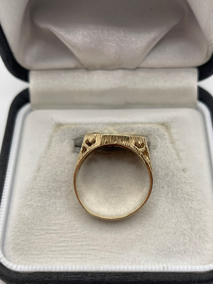 9ct gold coin ring