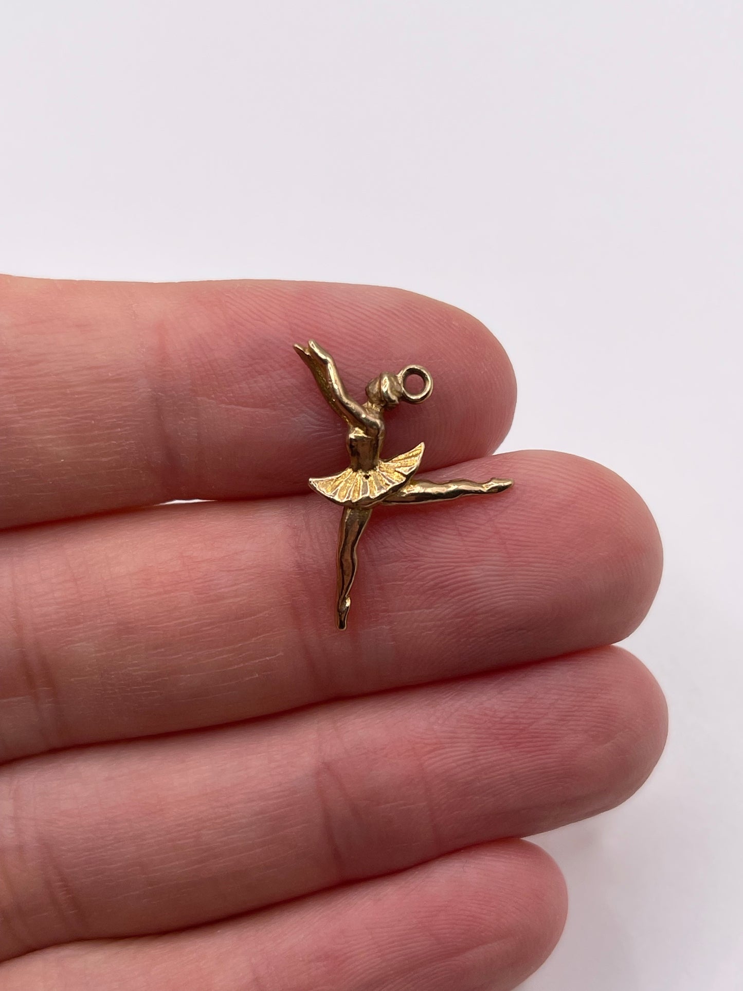 9ct gold ballerina charm
