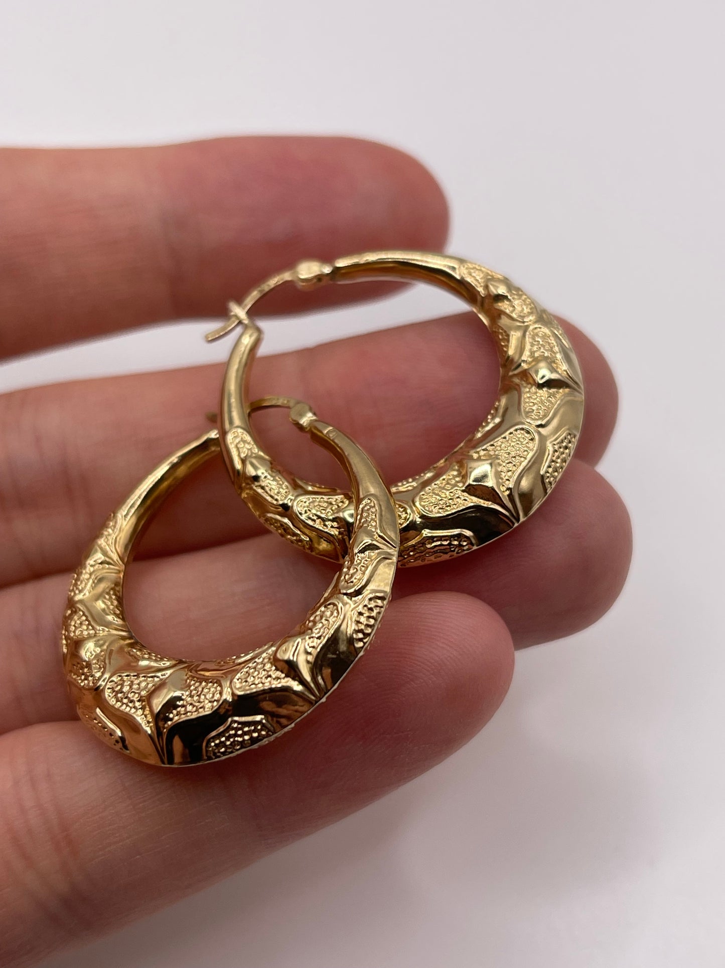 9ct gold creole earrings