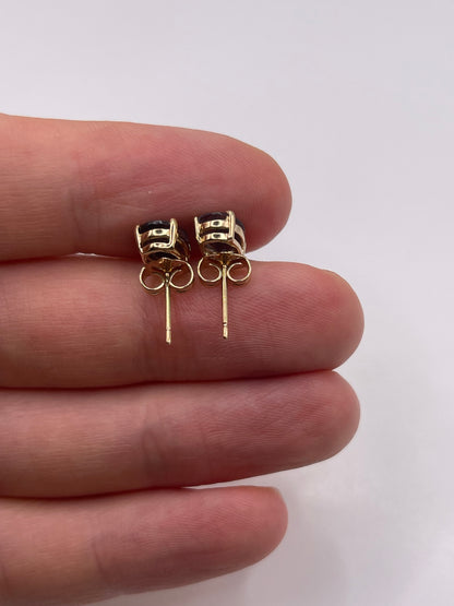 9ct gold iolite earrings