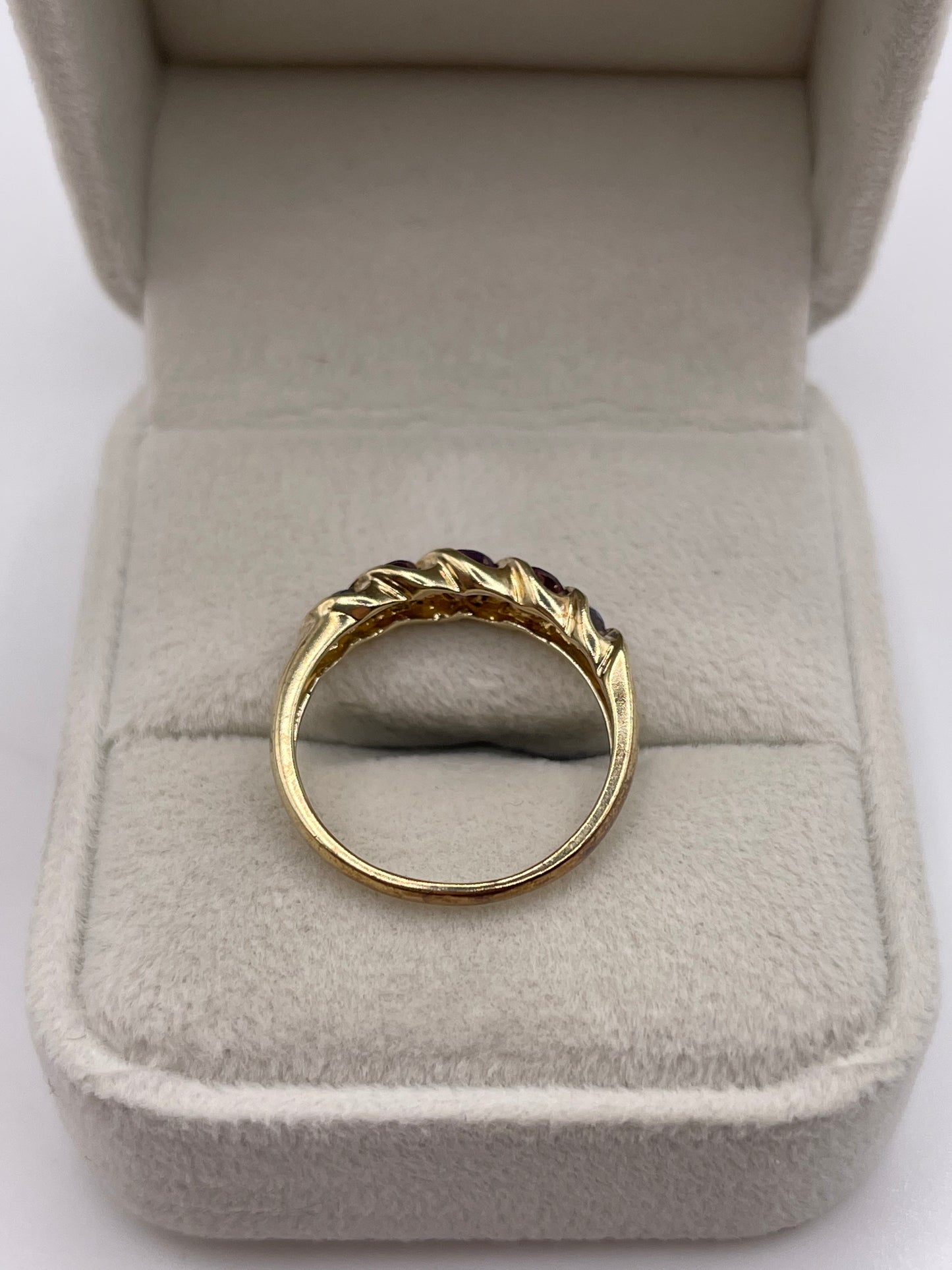 9ct gold multi gemstone ring