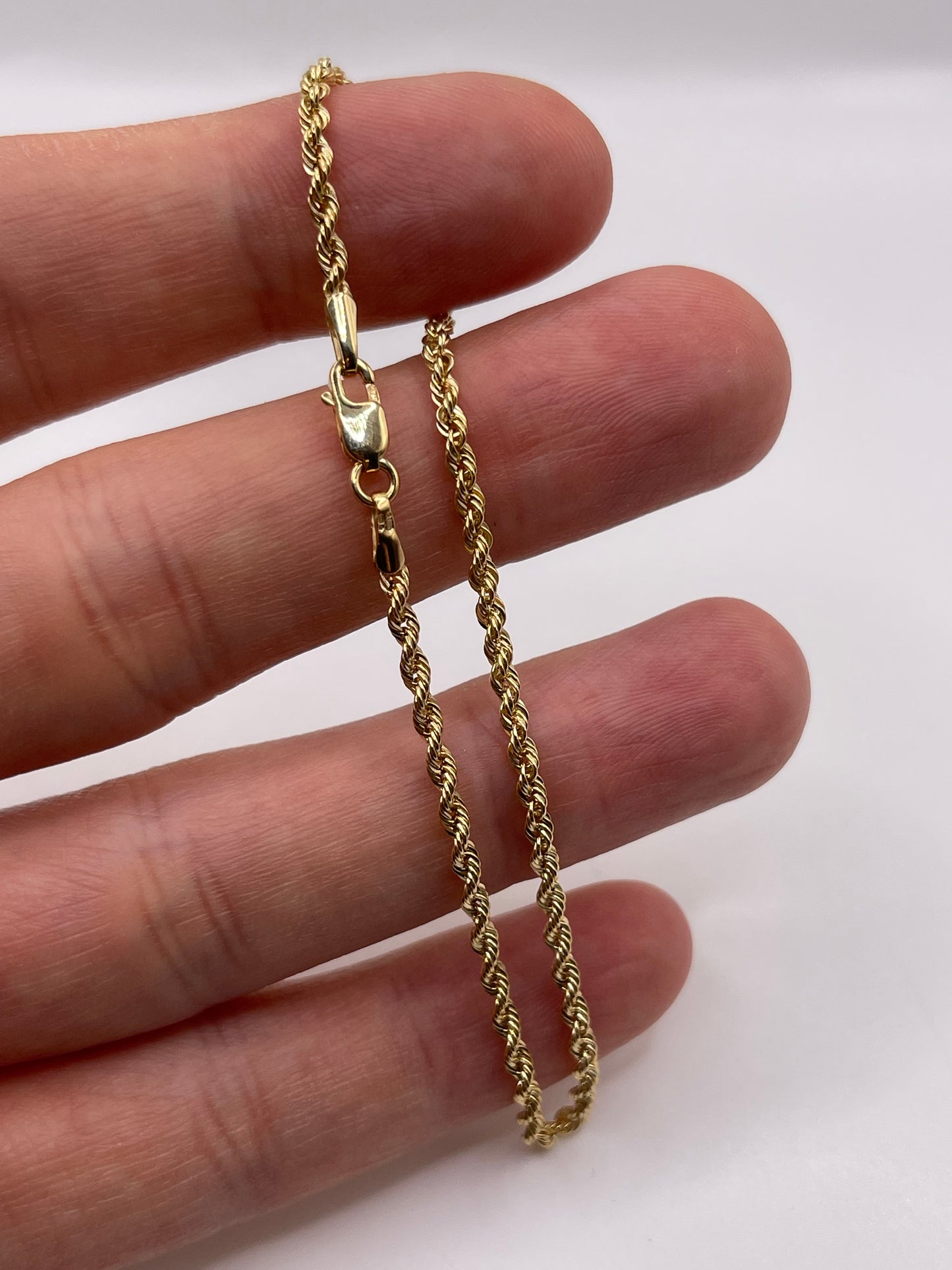 9ct gold rope bracelet