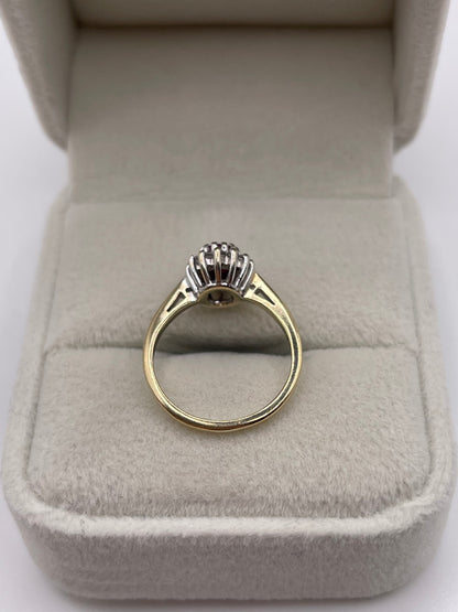 9ct gold ruby and diamond ring