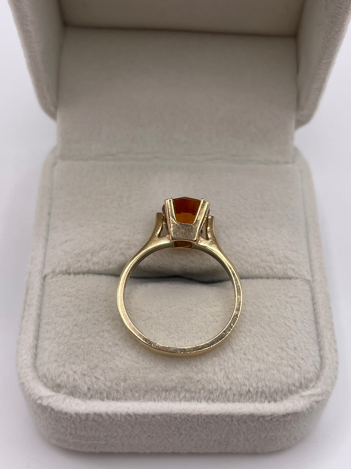 9ct gold citrine paste ring