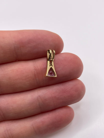 9ct gold amethyst and sapphire pendant