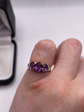 Load image into Gallery viewer, 9ct gold amethyst and diamond ring
