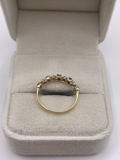 9ct gold ruby and diamond ring