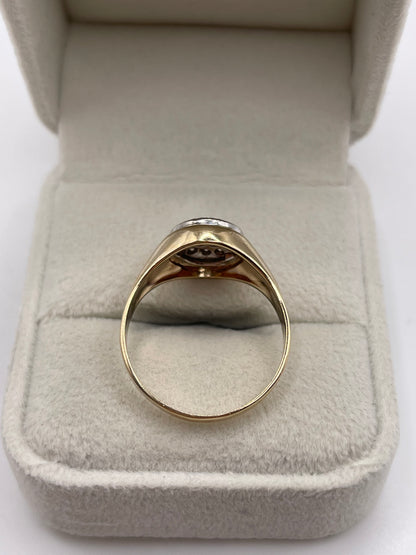 9ct gold diamond cluster ring