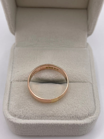 9ct rose gold band