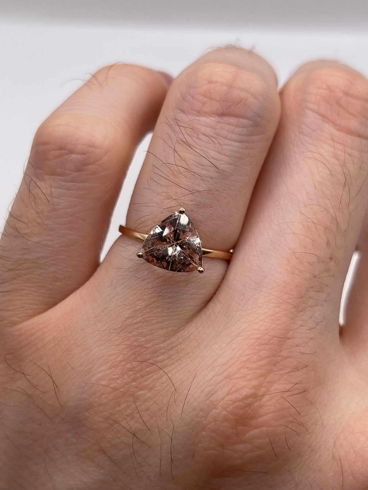 9ct rose gold morganite ring