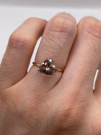 9ct rose gold morganite ring