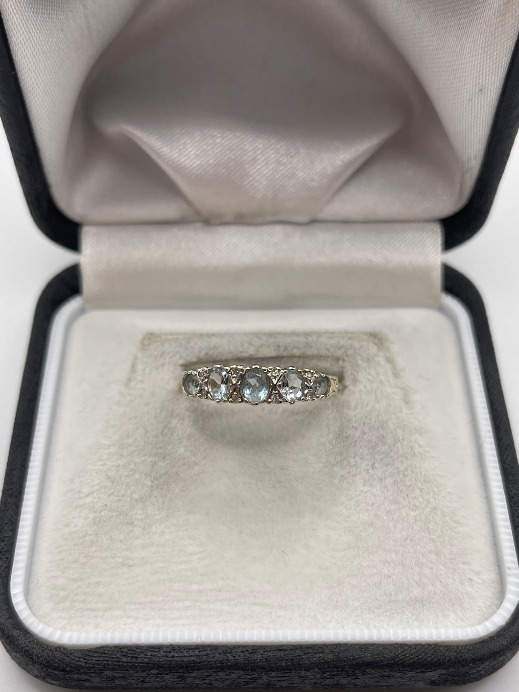 9ct gold topaz and diamond ring