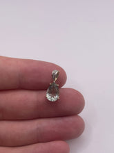 Load image into Gallery viewer, 9ct gold green amethyst and diamond pendant
