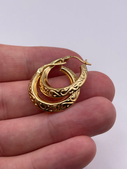 9ct gold creole earrings
