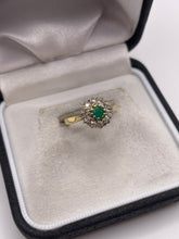 Load image into Gallery viewer, 18ct gold emerald and diamond ring
