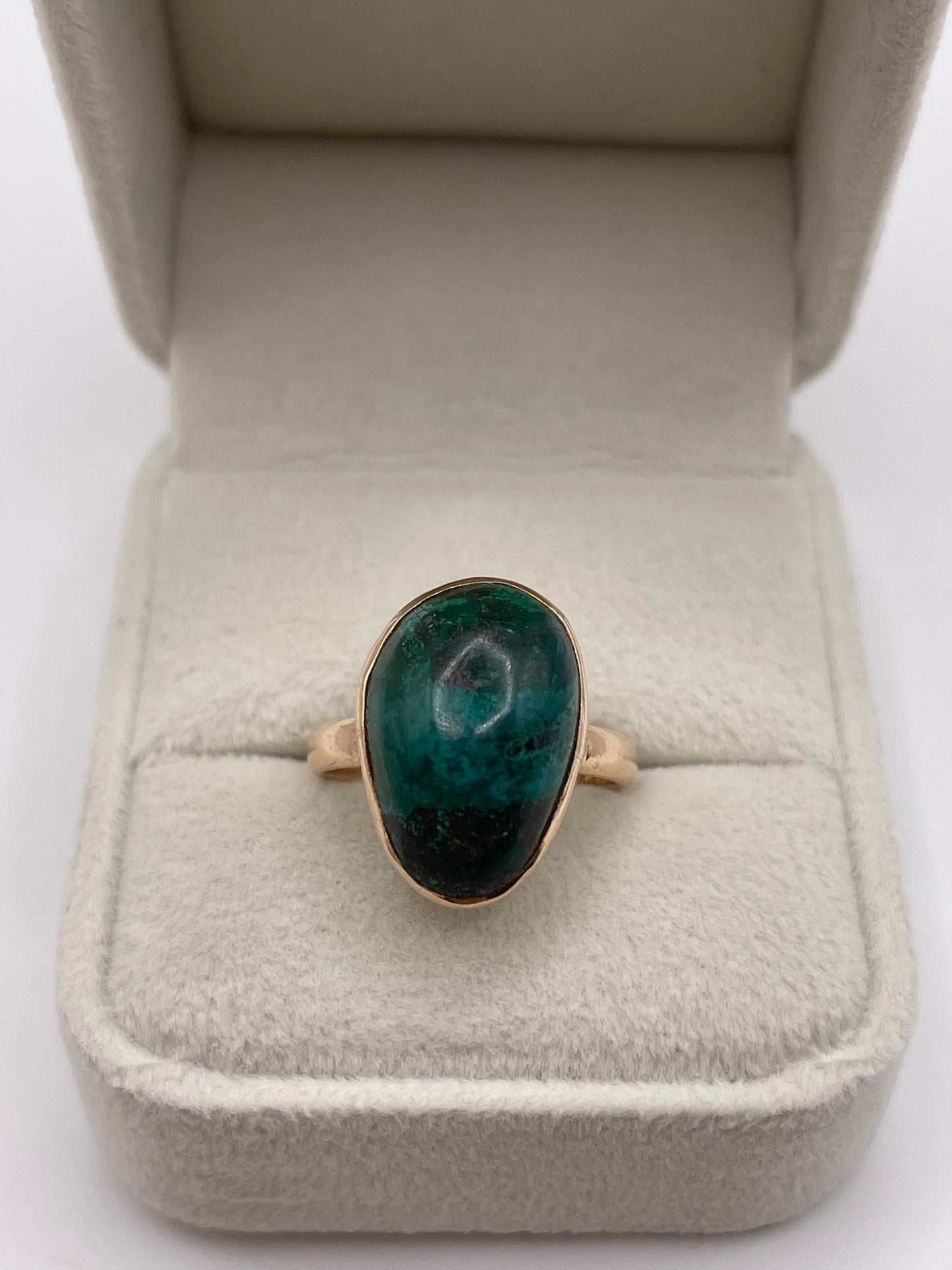 14ct rose gold turquoise ring