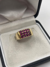 Load image into Gallery viewer, 9ct gold almandine garnet ring
