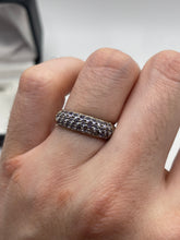 Load image into Gallery viewer, Silver tanzanite cluster ring

