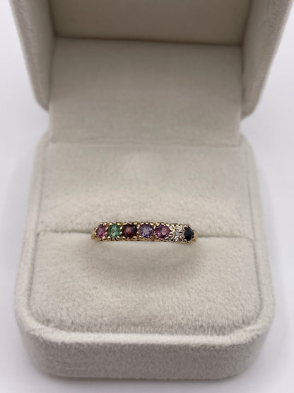 9ct gold regards ring