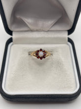 Load image into Gallery viewer, 9ct garnet and opal ring

