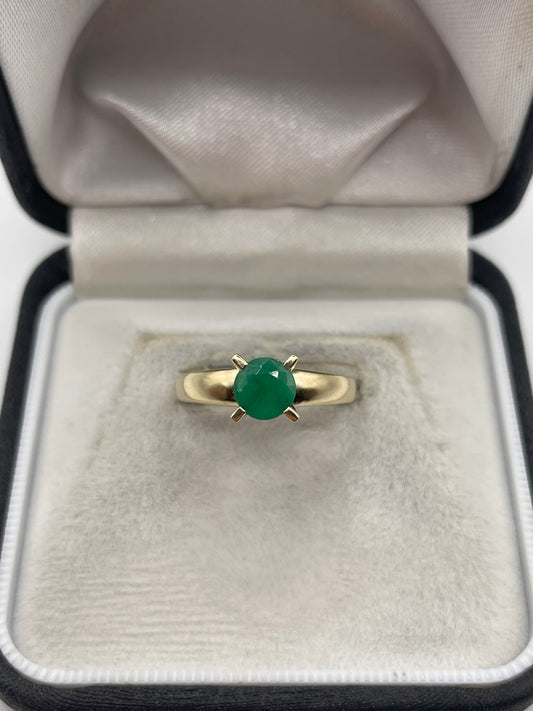 9ct gold emerald ring