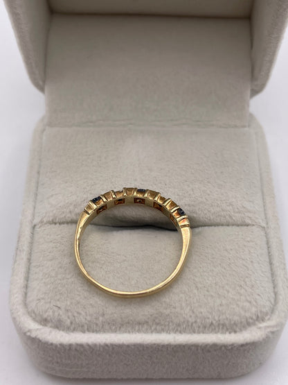 9ct gold sapphire and diamond ring