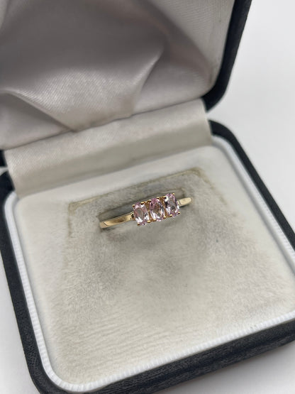 9ct gold kunzite ring