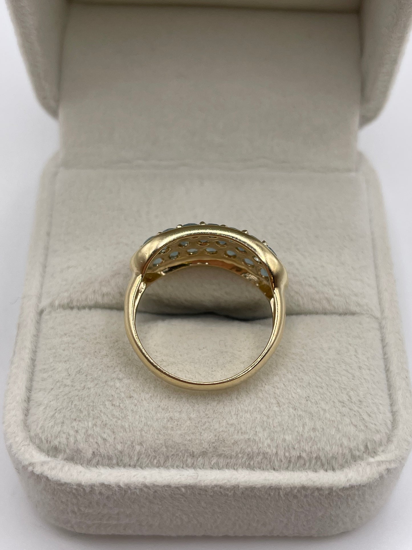 9ct gold quartz cluster ring