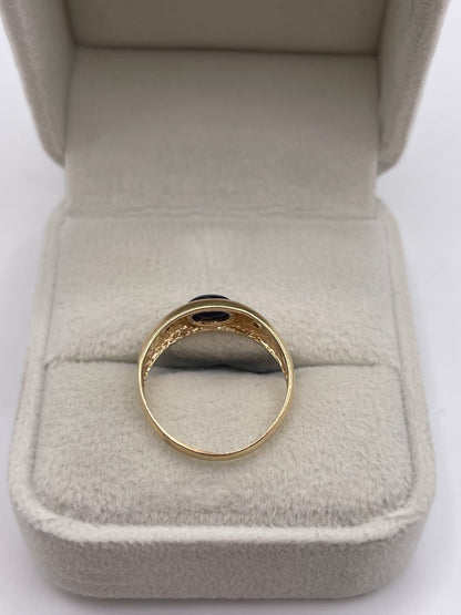 9ct gold sapphire and diamond ring
