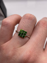 Load image into Gallery viewer, 9ct white gold tsavorite garnet ring
