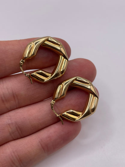9ct gold creole earrings