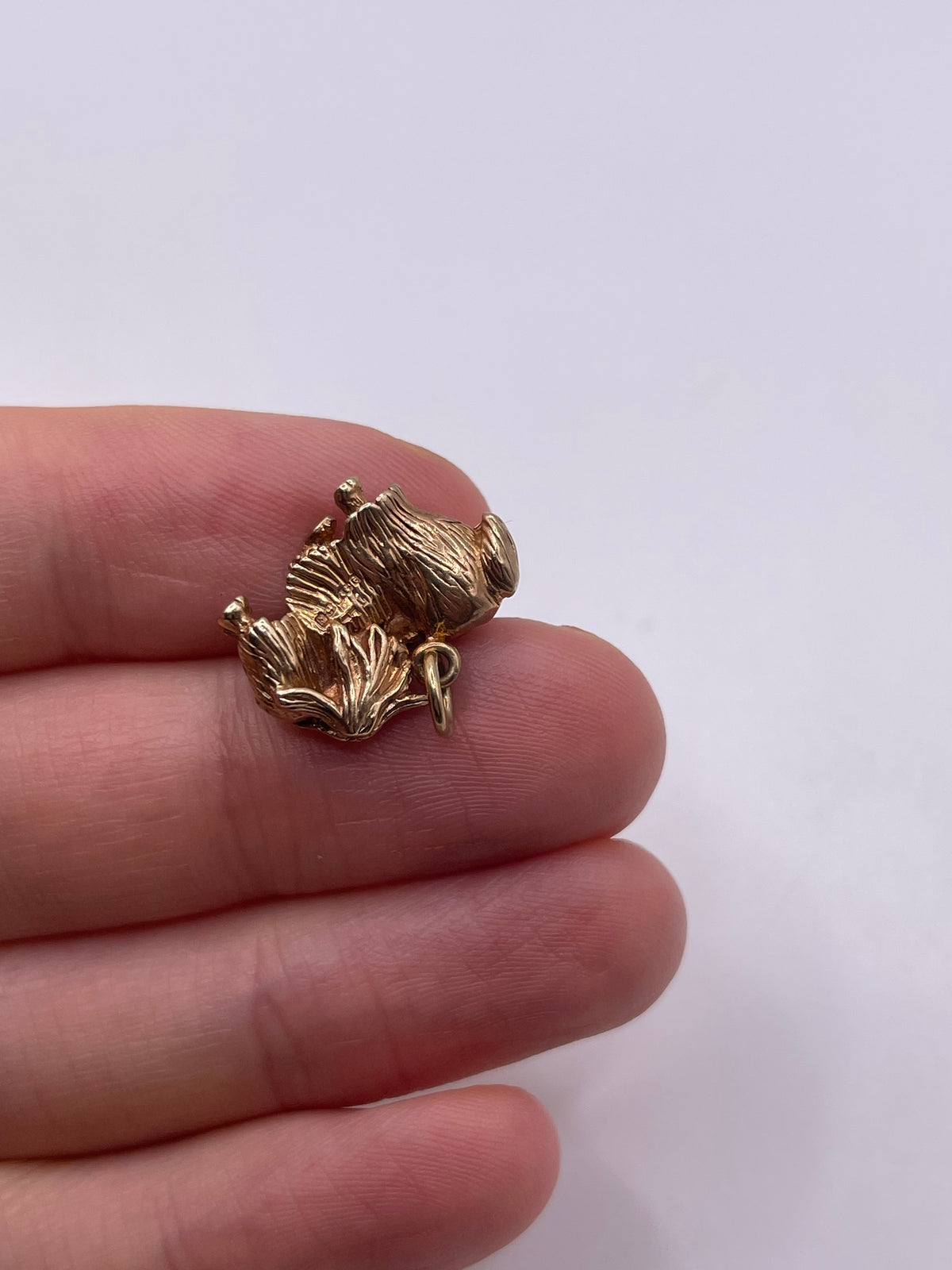 9ct gold dog charm