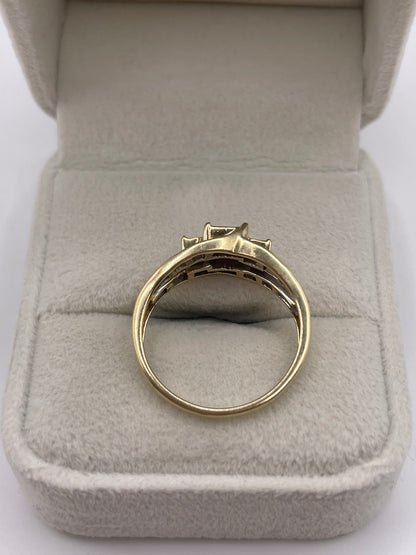 9ct gold diamond cluster ring