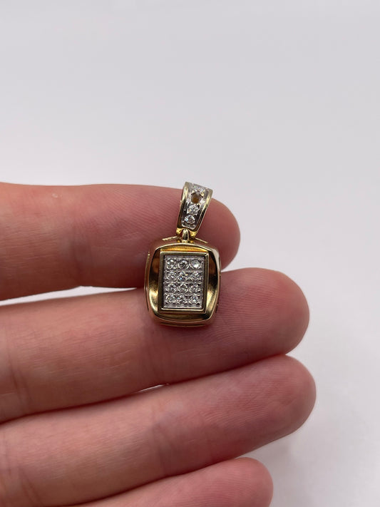 9ct gold diamond pendant