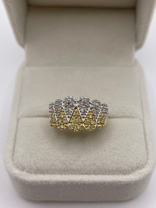 9ct gold diamond cluster ring