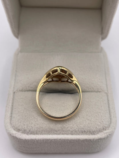 9ct gold diamond cluster ring
