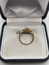 Load image into Gallery viewer, 9ct gold peach morganite and zircon ring
