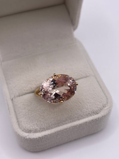9ct gold morganite ring