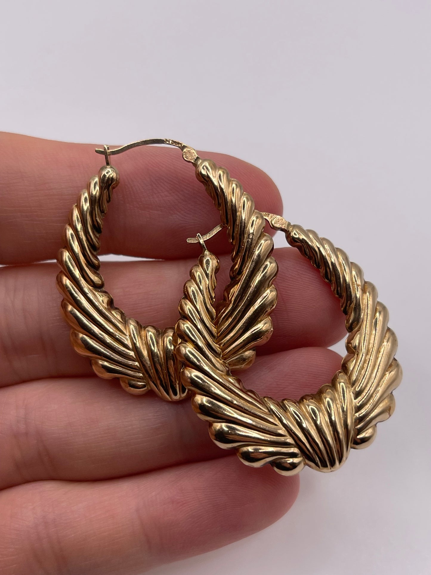 9ct gold creole earrings
