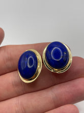 Load image into Gallery viewer, 14ct gold lapis lazuli earrings
