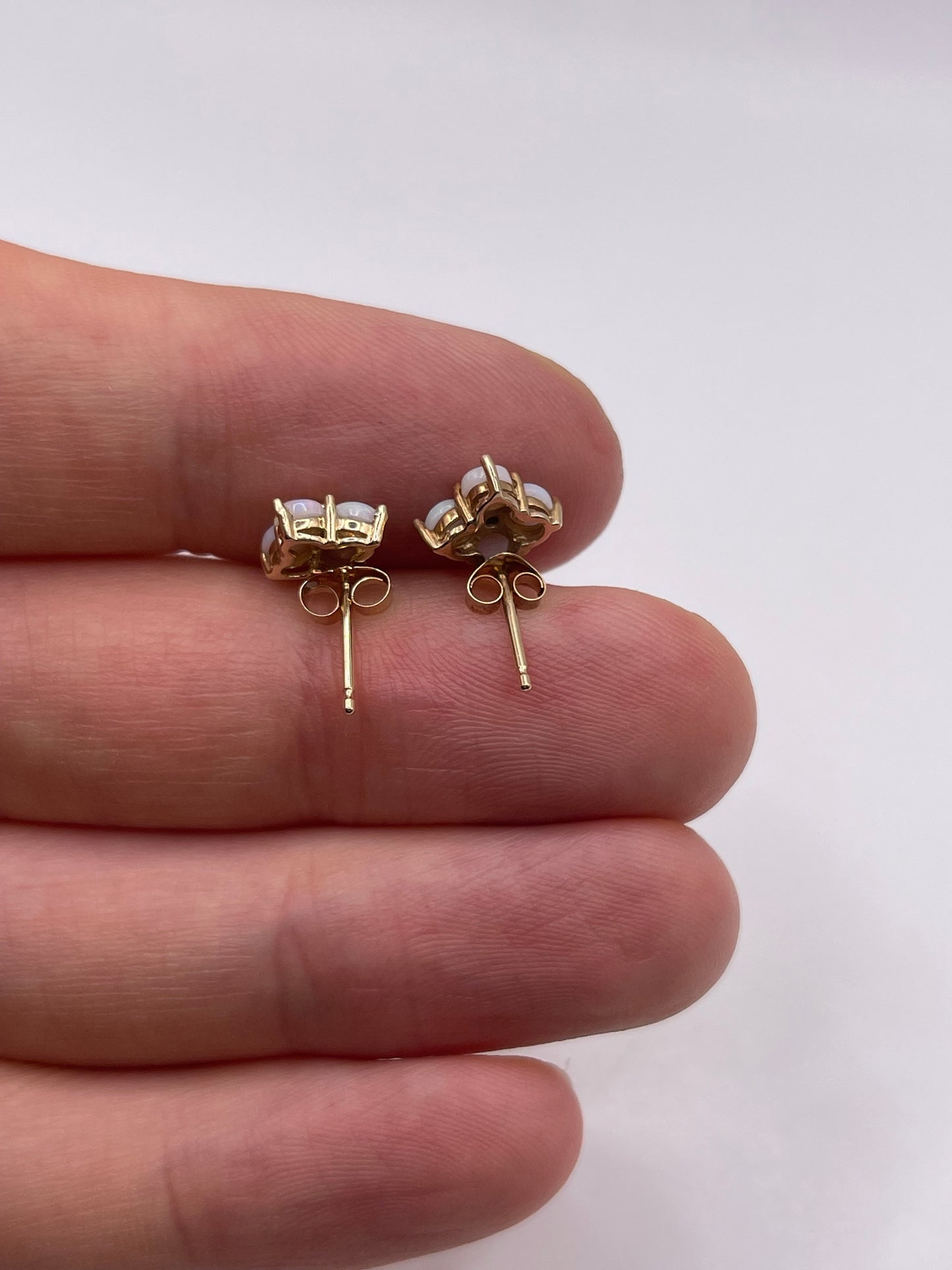 9ct gold opal earrings
