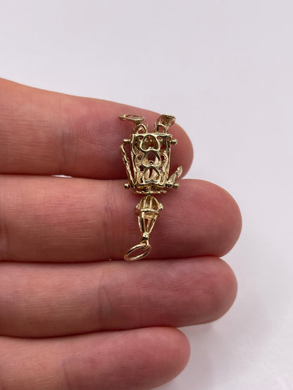 9ct gold cz clown pendant