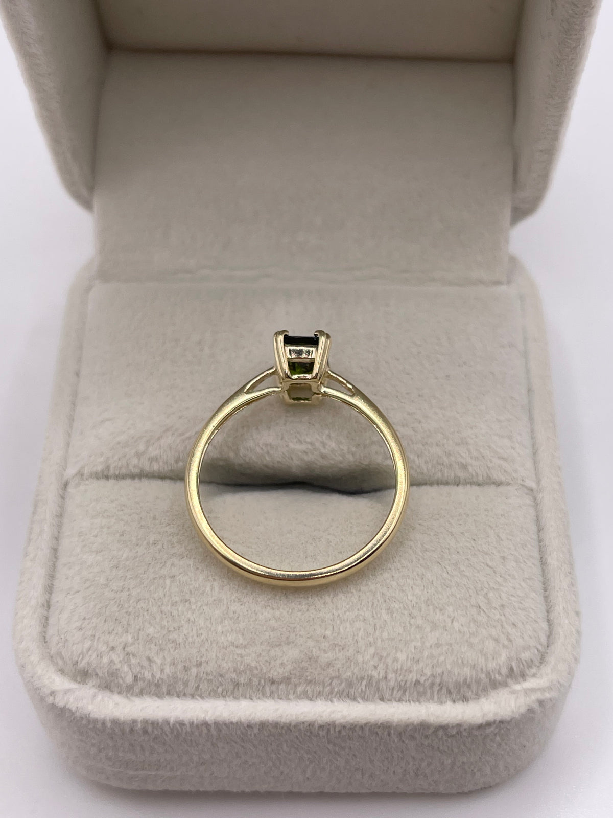 9ct gold diopside ring