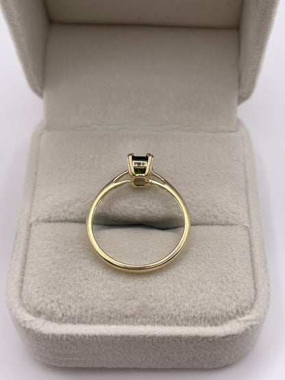 9ct gold diopside ring